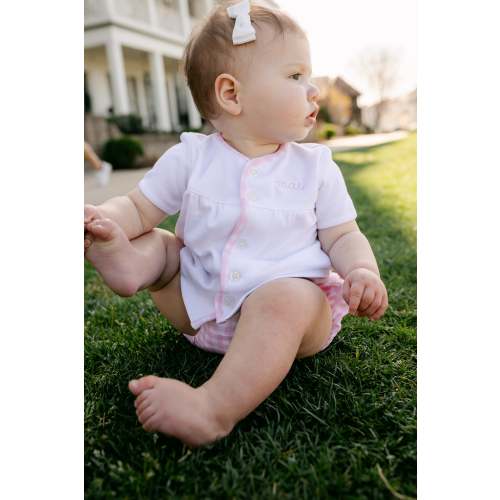 Andie Diaper Set - Light Pink Gingham