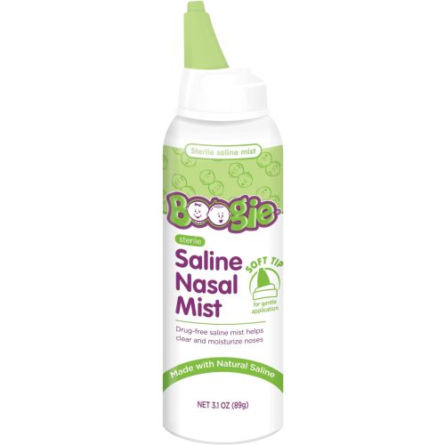 Boogie Baby Saline Nasal Spray Mist - 3.1 Ounce | Allergy Relief, Nasal Decongestant, Made with Saline, Unscented