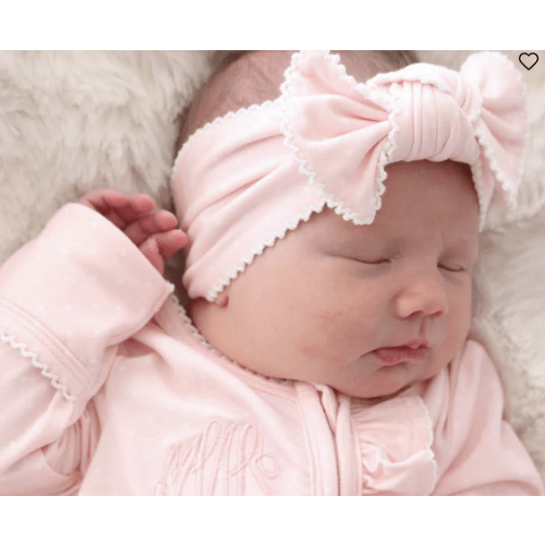 Picot Trim Knit Large Bow Headwrap | Caden Lane