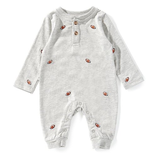 Adventurewear 360 Baby Boys Schiffli Embroidered Football Romper