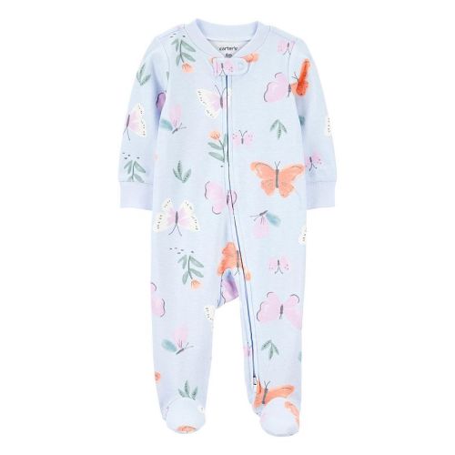Baby Girl Carter's Butterfly 2-Way Zipper Sleep and Play Pajamas