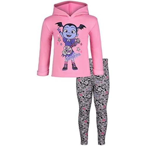 Disney Vampirina Girls Pullover Fleece Hoodie and Leggings Outfit Set Toddler to Big Kid