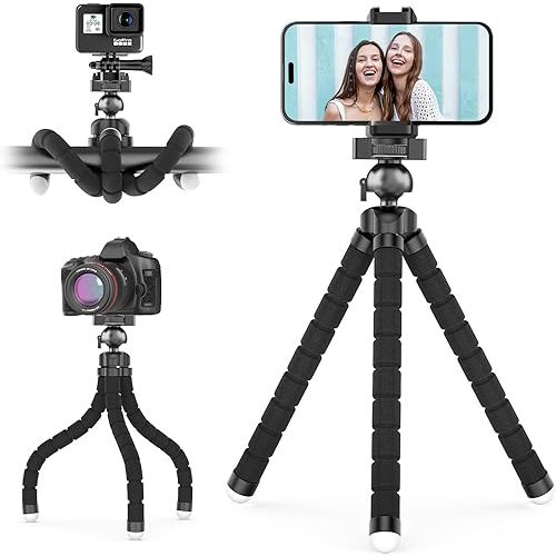 UBeesize Phone Tripod Pro S, Flexible Desk Stand with Wireless Remote, Mini Holder for Camera and GoPro