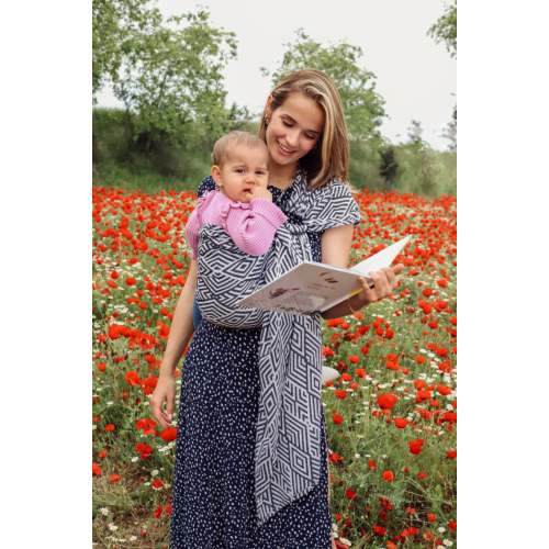 Geometric Baby Ring Sling: Soft Cotton Baby Carrier