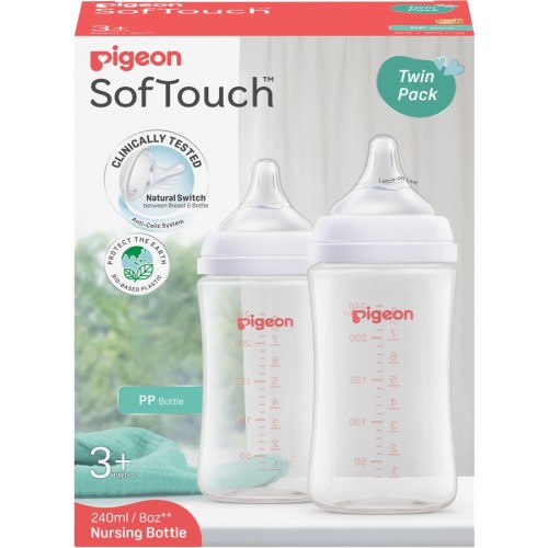 Pigeon Softouch Baby Bottle PP 240ml 2 Pack