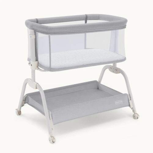 HARPPA Cuddly Lite | 2-in-1 Baby Bassinet & Bedside Sleeper for Newborns with Anti-Reflux Mattress | Adjustable Height, Attaches to Bed, CPSC Certified, Tool-Free Setup & Portable Wheels | Safe Co-Sleeping, Compact Design for Small Spaces, Ideal for Newbo