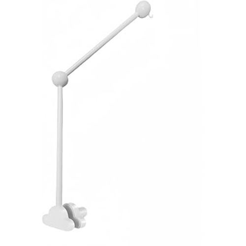 Baby Crib Mobile Arm,27.2 Inches Wooden Baby Mobile Hanger for Crib,Adjustable Mobile Arm for Crib Cot Bed Bassinet Wind Chimes Bed Bell Nursery Cloud Design (White)