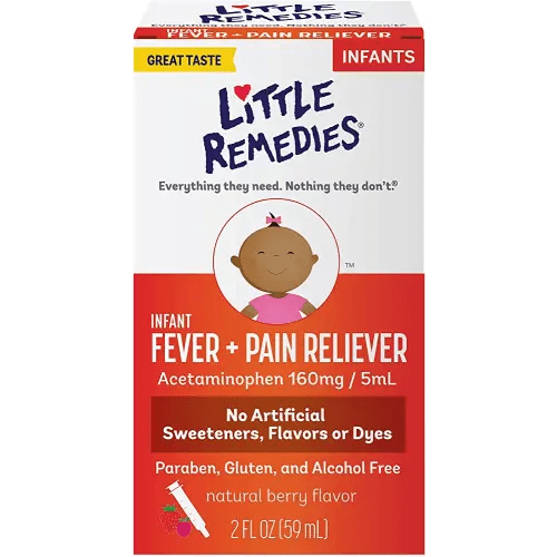 Little Remedies Baby Medicine, Infant Fever and Pain Relief with Acetaminophen, Berry Flavor, 2 Fl Oz