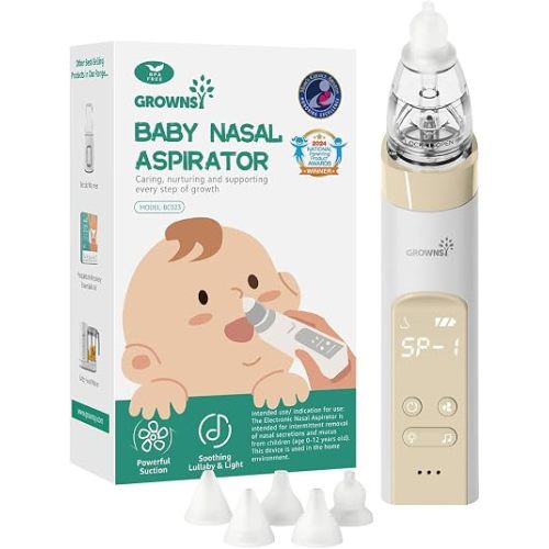 GROWNSY Nasal Aspirator for Baby, Electric Nose Sucker, Powerful Suction