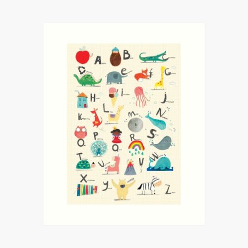 Animal Alphabet Art Print