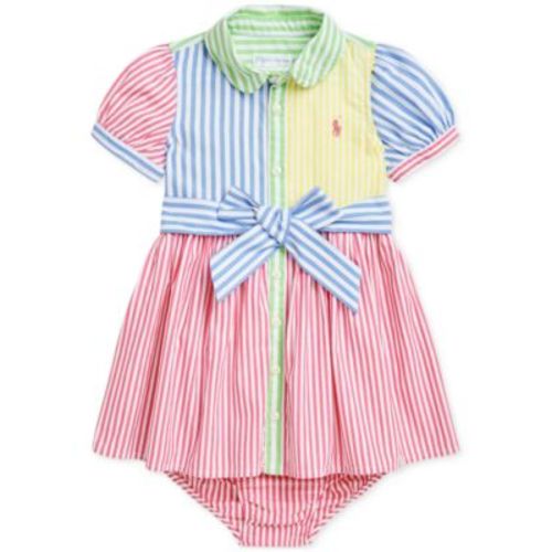 Baby Girls Striped Color-Blocked Dress