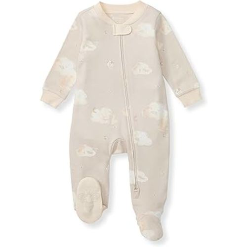 Burt's Bees Baby Boys' Organic Cotton, Sleep and Play Footed Pajamas