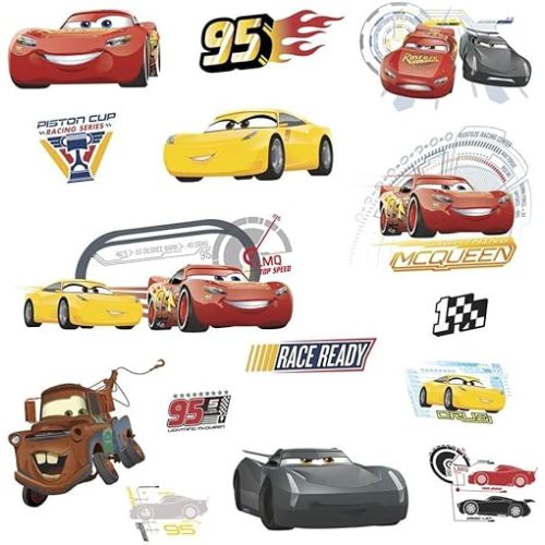 Disney Pixar Red Cars 3 Peel and Stick Wall Decals by RoomMates, RMK3353SCS