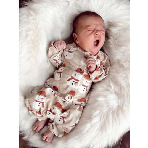 Snowman / Organic Long Sleeve Bay Jumpsuit