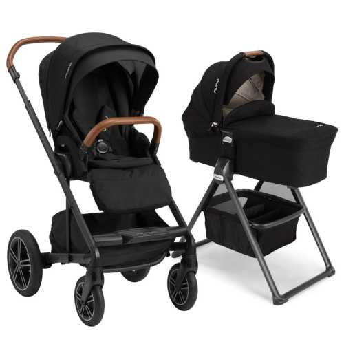 Nuna MIXX Next Stroller + Bassinet with Stand Bundle - Caviar