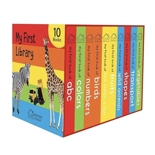 My First Library: Boxset of 10 Board Books for Kids