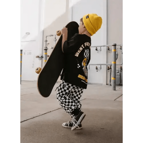 Checkered Cargo Sweatpants