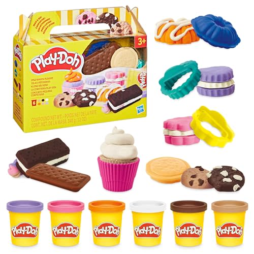 Play-Doh Little Bakery Playset, Play Kitchen Toys, Sweet Treat Set, Arts & Crafts for Kids 3+ Years
