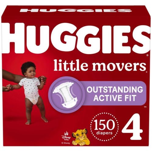 Huggies Little Movers Active Fit Diapers - Size 4 - 150ct