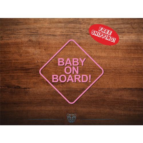 Baby On Board Car Decal, Vinyl Decal, Sticker - Multiple colors and sizes - Baby on Board Warning Decal, BOB Car Decal