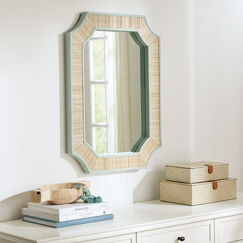 Clipped Corners Woven Mirror