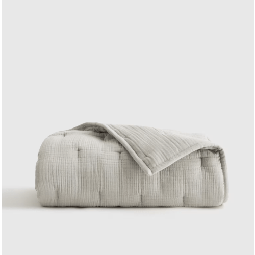 Organic Airy Gauze Toddler Quilt  in Dune