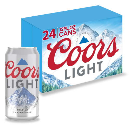 Coors Light American Beer, 24 Pack, 12 fl oz Aluminum Cans, 4.2% ABV