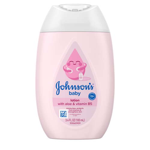 Johnson's Moisturizing Pink Baby Lotion with Coconut Oil Travel Size 3.4 fl oz