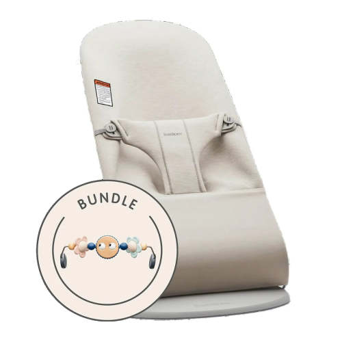 BabyBjörn Baby Bouncer Bundle with Toy - Light Beige
