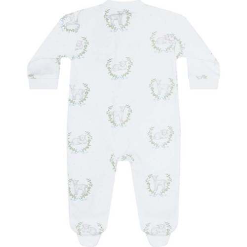 Blue Lamb Print Zipper Footie - Nellapima | Maisonette