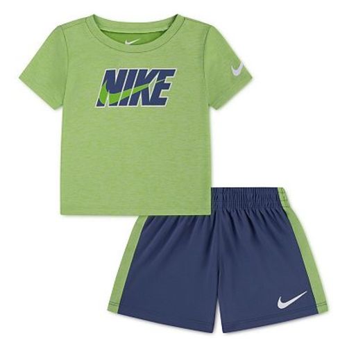 Baby Boys Nike Dri-FIT Short Sleeve T-shirt & Shorts 2-Piece Set