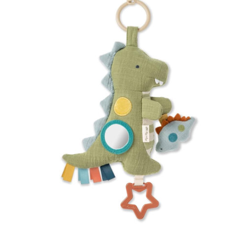 Itzy Ritzy Bitzy Traveler Baby Stroller & Car Seat Toy w/Rattle (Dinosaur)