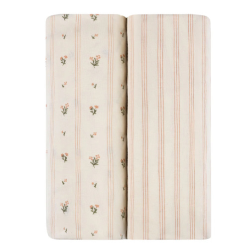 Pack N Play I Portable Crib Sheet Set - Linear Floral – Ely's & Co.