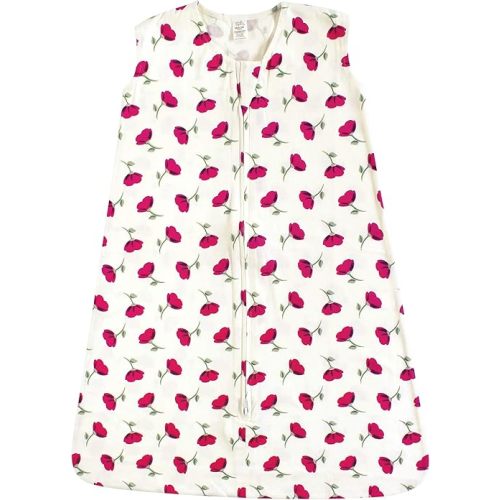Touched by Nature Unisex Baby Organic Cotton Sleeveless Wearable Sleeping Bag, Sack, Blanket, Petals, 6-12 Months