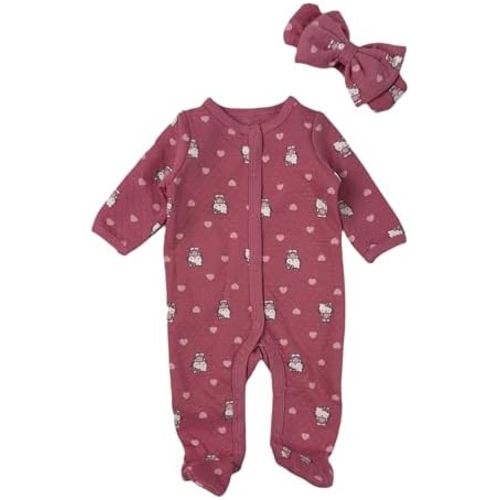 Hello Kitty Baby Girls' Footies Newborn Snap Buttons Onesie Romper