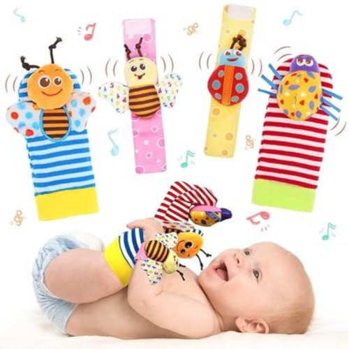 Bloobloomax Baby Rattles Toys for 0-12 Month, Infant Newborn Baby Toys for 0-3 Months, Baby Toys for 0 to 6 Months, Girl Boy Gifts Set with Wrist Rattle Socks