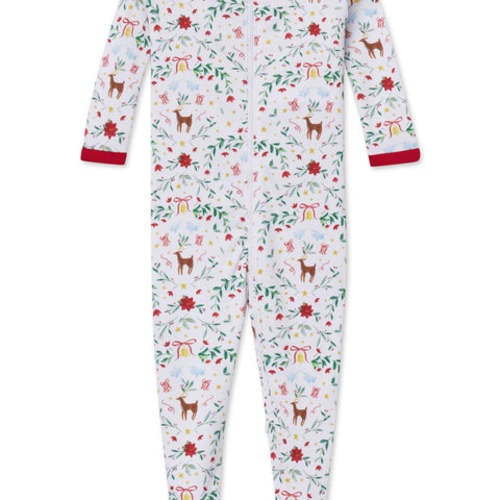 LAKE | Baby | Pima Cotton Pajamas | Joyful Tidings Baby Sleeper
