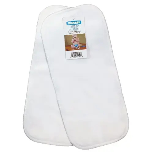 LARGE Hemp Inserts for Cloth Diapers | 2 pack