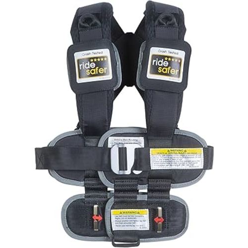 RideSafer - Small Black, Lightweight, Compact, Portable Car Seat - Perfect for Travel and Everyday Child Safety
