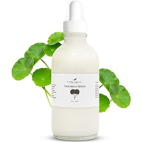 8 Sheep True Belly Serum, Pregnancy-Safe Skin Care Belly Oil with Triple-Weighted Hyaluronic Acid & Centella Asiatica, Supports Hydration & Skin Elasticity, Made in USA in Small Batches, 4 FL OZ