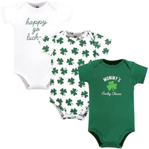 Hudson Baby Cotton Bodysuits, 3-Pack