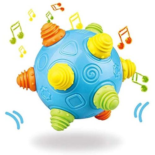 Baby Music Shake Dancing Ball Toy, BPA Free Bouncing Sensory Developmental Ball for Boys and Girls