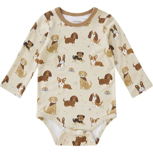 pureborn Baby Boys Girls Bodysuit Super Soft Cotton Romper 0-24 Months