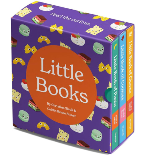 Little Books Culinary Collection Future Foodie 3 Board Book Box Set Pasta Cookies Cheese Phonics and Rhymes Baby Shower Gift 0-12 Months Toddler Book Ages 1-4 Years