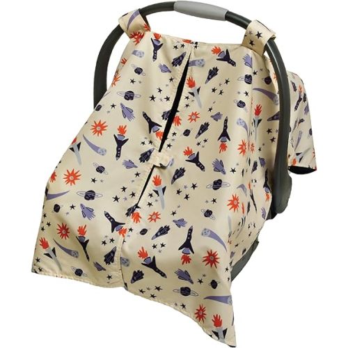 GoldBug Lightweight Car Seat Canopy Cover - Space Explorer