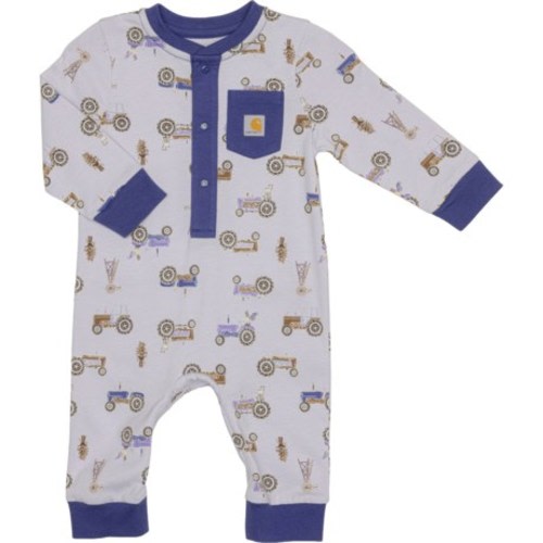 Carhartt Infant Girls CM9765 Henley Coveralls - Long Sleeve