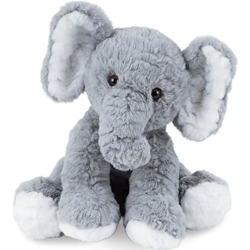 Elephant Stuffed Animals Soft Plush Toy for Baby Girls Boys,12" Grey Soft Small Stuffed Elephant Huggable Gifts for Birthday