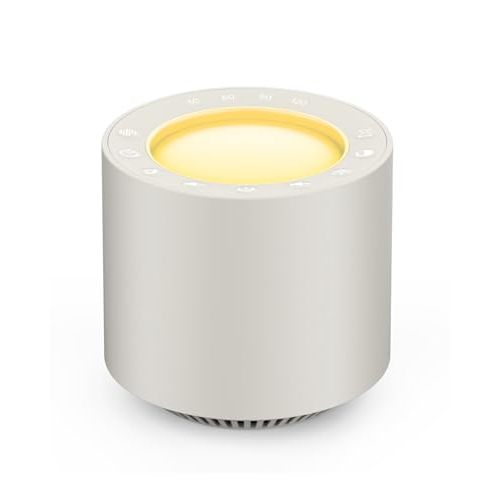 White Noise Machine: Red Light Therapy Sleep Sound Machine with 38 Soothing Sounds & Calming Womb Soother Shusher, Memory Function, Dimmable Nursery Night Light with Timer for Baby Adult Gift