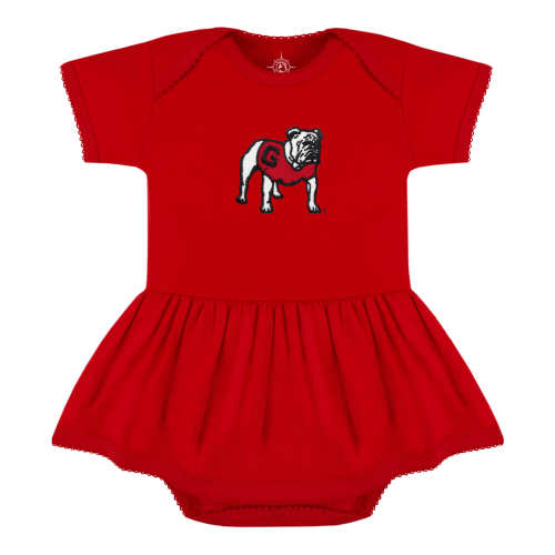 Georgia Bulldogs Picot Bodysuit Dress | College Baby
