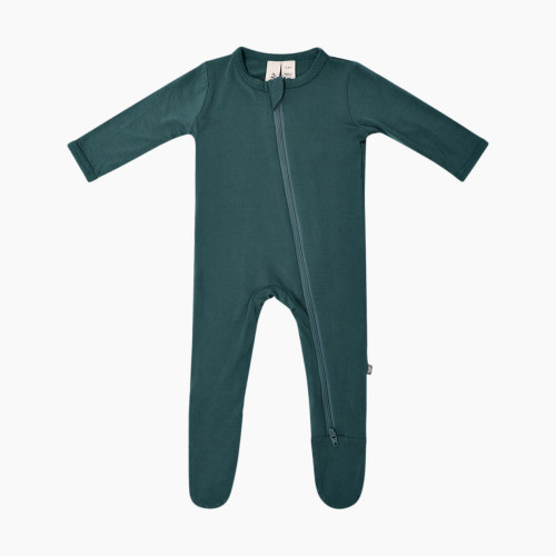 Kyte Baby Zipper Footie - Emerald, Newborn